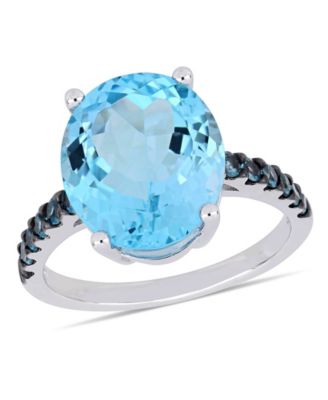 Macy's - Blue Topaz (10-1/2 ct.t.w.) Ring in Sterling Silver