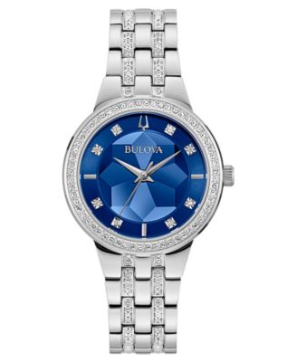Bulova - Women's Phantom Stainless Steel & Crystal Bracelet Watch 32.5mm