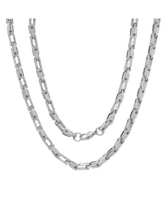 STEELTIME - Men's Stainless Steel 24" Rounded Bicycle Link Chain from