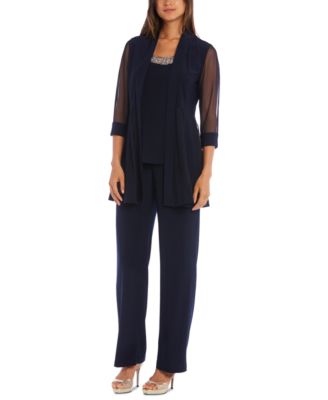 R & M Richards - Embellished Layered-Look Pantsuit
