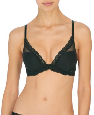 Natori - Feathers Contour Plunge Lace-Trim Bra 730023