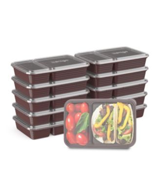 Bentgo - Food Prep 2-Compartment Food Storage Containers, Pack of 10