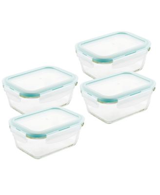 Lock n Lock - Purely Better Glass 8-Pc. Rectangular Food Storage Containers, 14-Oz.