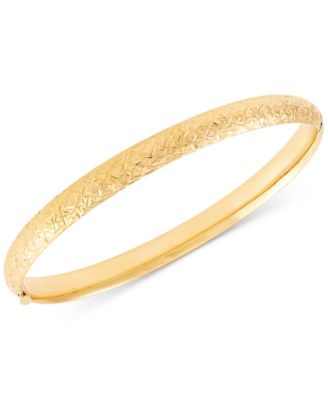Macy's - Textured Bangle Bracelet in 10k Gold, White Gold or Rose Gold