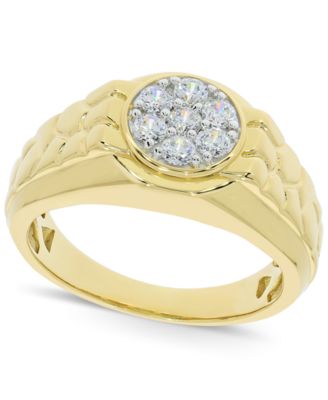Macy's - Men's Diamond Ring (1/2 ct. t.w.) in 10K Gold