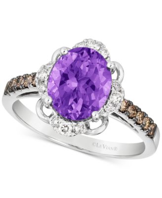 Le Vian - Blue Topaz (3 ct. t.w.) & Diamond (3/8 ct. t.w.) Ring in 14k White Gold (Also in Amethyst & Citrine)