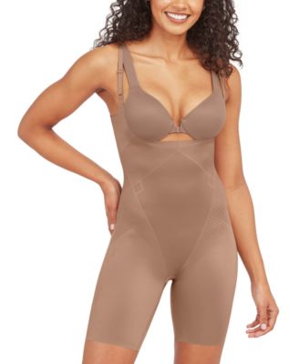 SPANX - Women's Thinstincts 2.0 Open-Bust Mid-Thigh Bodysuit 10235R