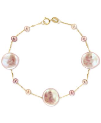 EFFY Collection - Cultured Freshwater Baroque Pearl (3-12mm) Bracelet in 14k Gold