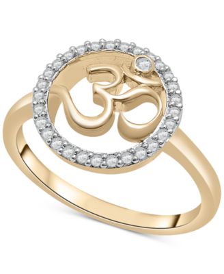 Wrapped - Diamond Om Ring (1/6 ct. t.w.) in 10k Gold