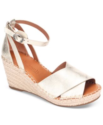 Gentle Souls - Women's Charli Ankle-Strap Espadrille Wedge Sandals