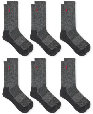 Polo Ralph Lauren - Men's 6-Pk. Performance Red Pony Crew Socks