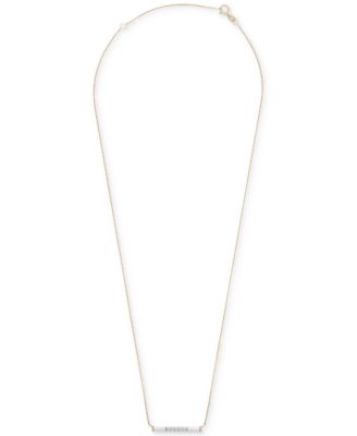 Wrapped - Diamond White or Black Enamel Pendant Necklace (1/6 ct. t.w.) in 10k Yellow Gold, 17" + 1" extender