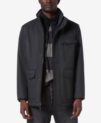 Marc New York - Men's Hoyt Micro-Houndstooth Soft Shell Barn Jacket with Removable Bib