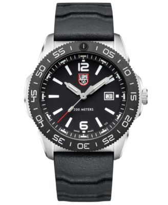 Luminox - Men's Swiss Pacific Diver Black Rubber Strap Watch 44mm