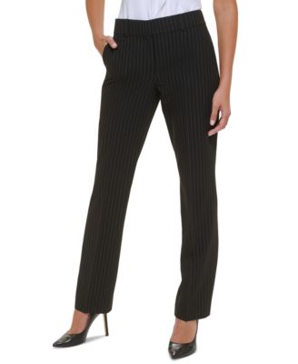 Tommy Hilfiger - Women's Striped Sutton Straight-Leg Trousers