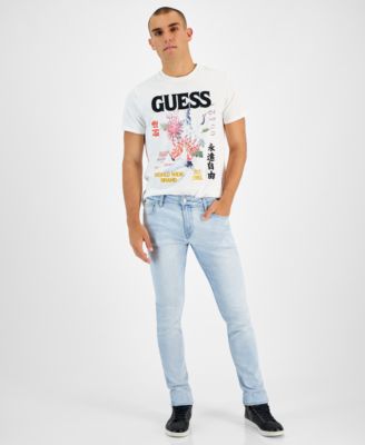 GUESS - Men's Slim-Fit Light-Wash Jeans