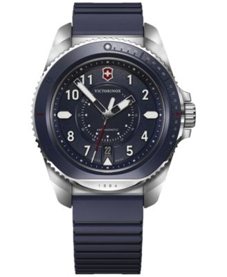 Victorinox - Men's Swiss Journey 1884 Blue Rubber Strap Watch 43mm
