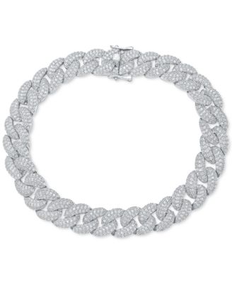 Macy's - Men's Diamond Cuban Link Bracelet (10 ct. t.w) in 10k Gold