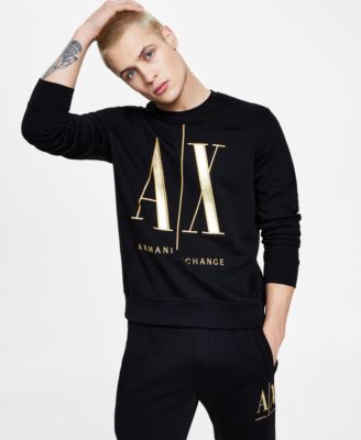 A|X Armani Exchange - Men's Metallic Logo Crewneck Sweatshirt