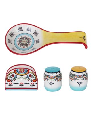 Euro Ceramica - ZANZIBAR 4 PIECE ACCESSORY SET