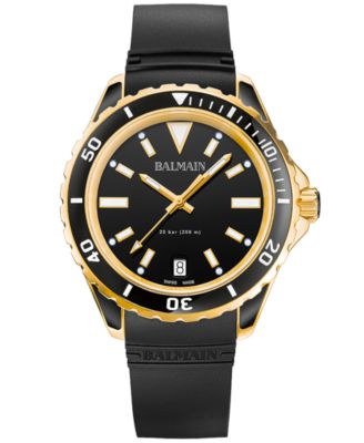 Balmain - Women's Swiss Ophrys Black Rubber Strap Watch 39mm