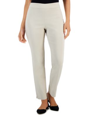 JM Collection - Petite Cambridge Stretch Slim-Leg Pants