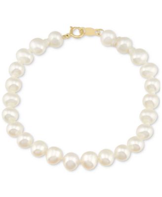 Macy's - Children's Cultured Freshwater Pearl (4-1/2mm) Bracelet