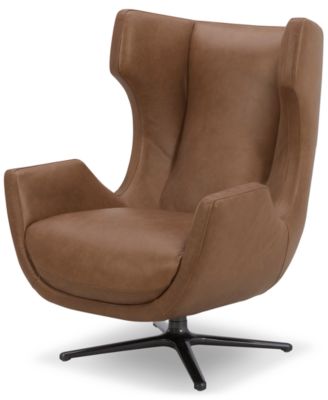Furniture - Accent Swivel Leather Chair