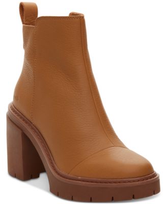 TOMS - Women's Rya Lug Sole Block-Heel Platform Booties