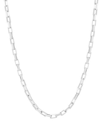 Giani Bernini - Polished Rectangular Cable Link 18" Chain Necklace