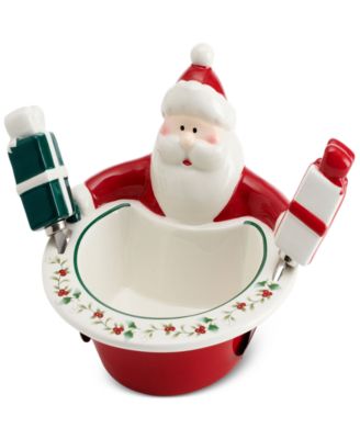 Winterberry - Santa Dip Bowl & Spreaders