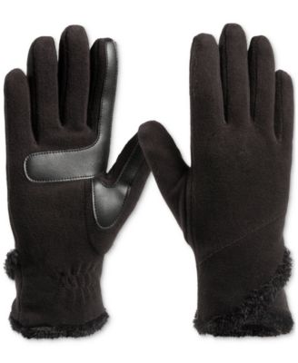 Isotoner Signature - Women's Stretch Fleece Overlap Water-Repellent Gloves
