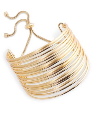 Style & Co - Mixed-Metal Cuff Slider Bracelet