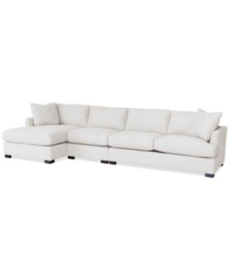Furniture - 146" 3-Pc. Fabric Chaise Sectional