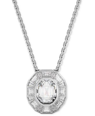Swarovski - Mesmera Silver-Tone Crystal Pendant Necklace, 18-1/2"
