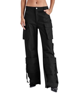Steve Madden - Women's Duo High Rise Cotton Cargo Pants