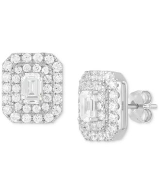 Grown With Love - Lab Grown Diamond Square Halo Stud Earrings (1-1/2 ct. t.w.) in 14k White Gold
