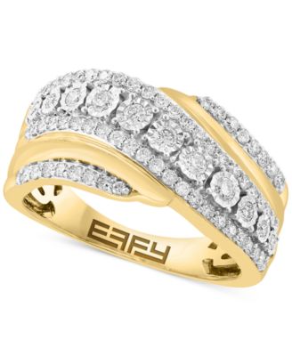 EFFY Collection - Diamond Swirl Statement Ring (5/8 ct. t.w.) in 14k Two-Tone Gold