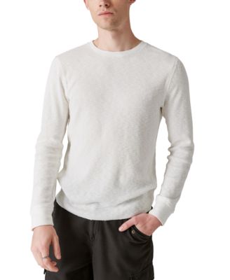 Lucky Brand - Men's Garment Dyed Thermal Long Sleeve Crewneck T-Shirt