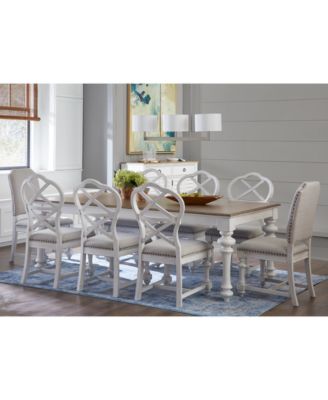 Furniture - Mandeville 9 Pc. Dining Set (Rectangular Table, 6 X-Back Chairs & 2 Upholstered Chairs)
