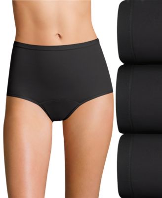 Hanes - Women's 3-Pk. Moderate Period Brief Underwear