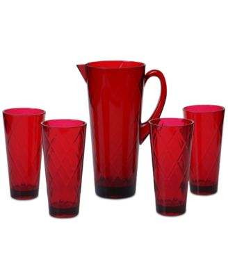Certified International - Ruby Diamond Acrylic 5-Pc. Drinkware Set