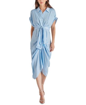 Steve Madden - Women's Toni Tie-Front Midi Shirtdress