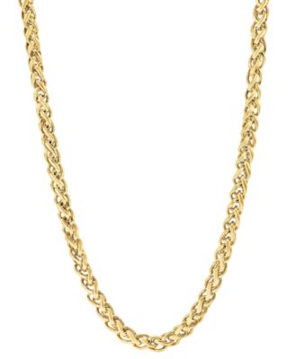 Blackjack - Men's Wheat Link 24" Chain Necklace in Stainless Steel
