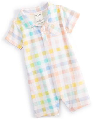 First Impressions - Baby Boys Vacation Plaid Sunsuit