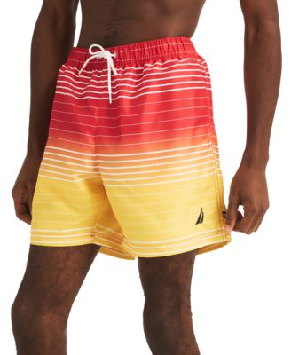 Nautica - Men's Ombre Stripe Full Elastic 6" Swim Trunks