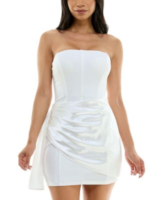 City Studios - Juniors' Strapless Wrap Bodycon Dress