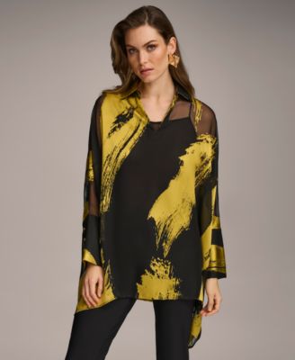 Donna Karan New York - Women's Metallic Print Tunic