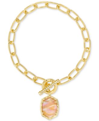 Kendra Scott - 14k Gold-Plated Removable Stone Charm Link Bracelet
