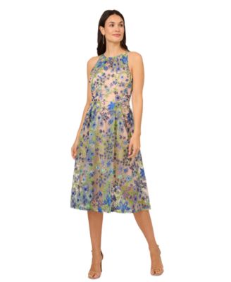 Adrianna Papell - Floral Embroidered Fit & Flare Party Dress